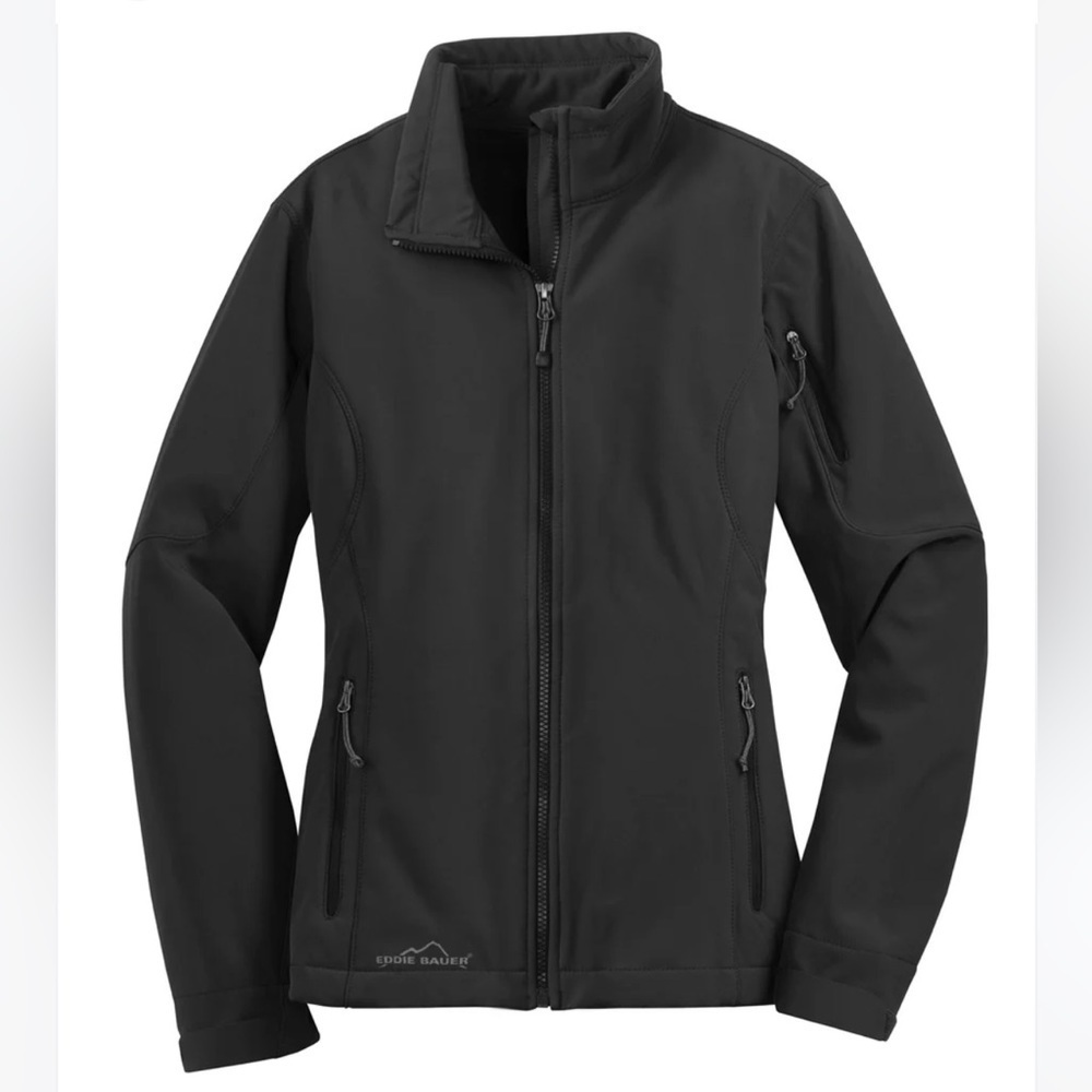eddie Bauer Hiking Soft Shell Jacket Pockets Waterproof SZ S Camp outdoor *READ.